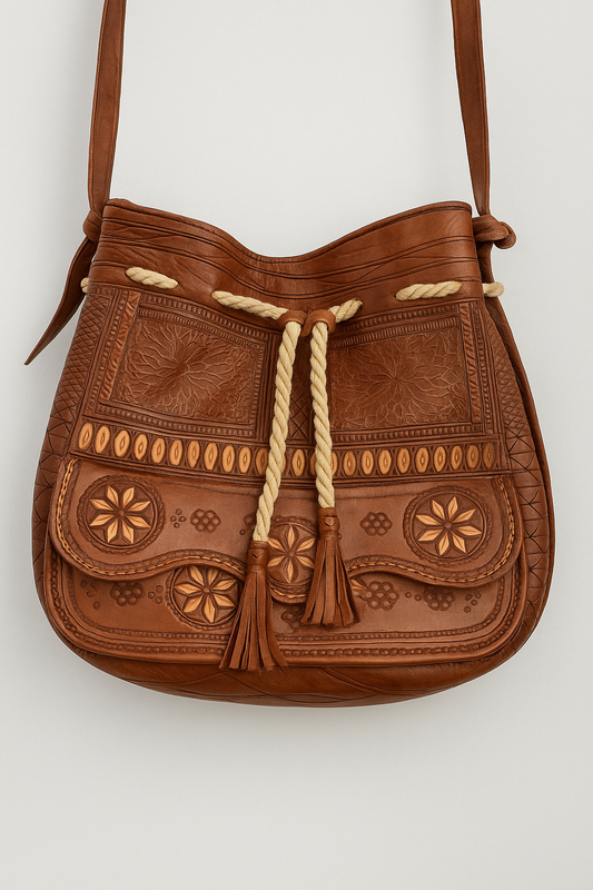 SOL FIND: Moroccan Leather Shoulder Bag